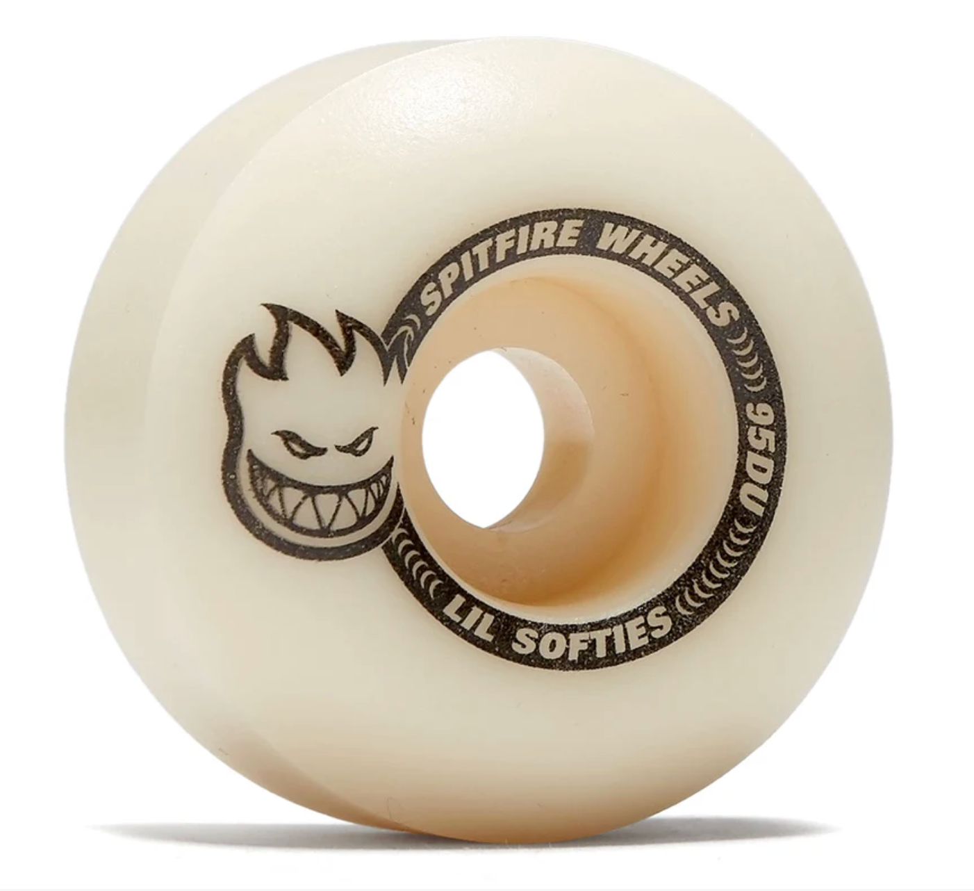 Spitfire Wheels skateboard wheel with logo on a white background