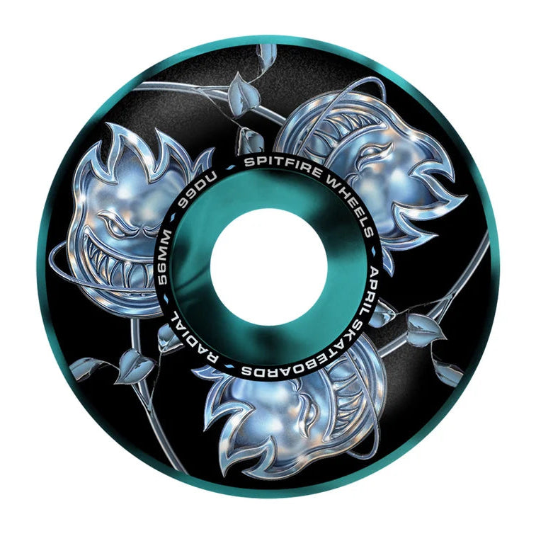 Spitfire X April Bighead Rose Swirl Radial Wheels 99DU 56mm