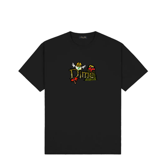 Dime Classic Fuzzy T-Shirt (Black)
