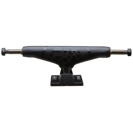 Black skateboard truck on a white background
