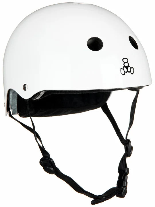Triple 8 Helmet Certified Deep Cover White