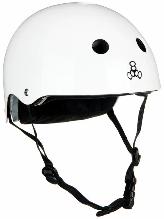Triple 8 Helmet Certified Deep Cover White