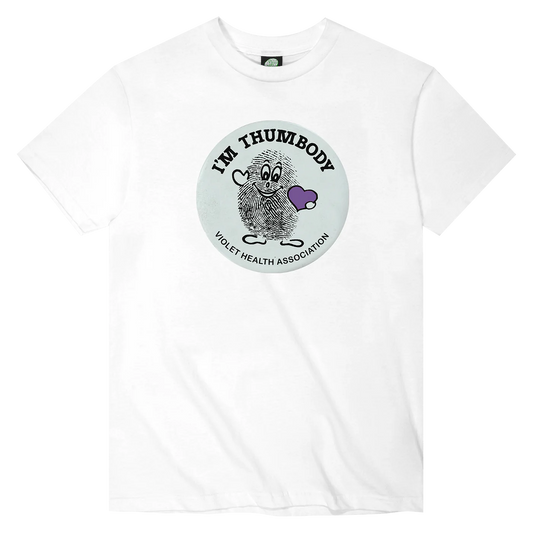 Violet "I'm Thumbody" Violet Health Association T-shirt (White)