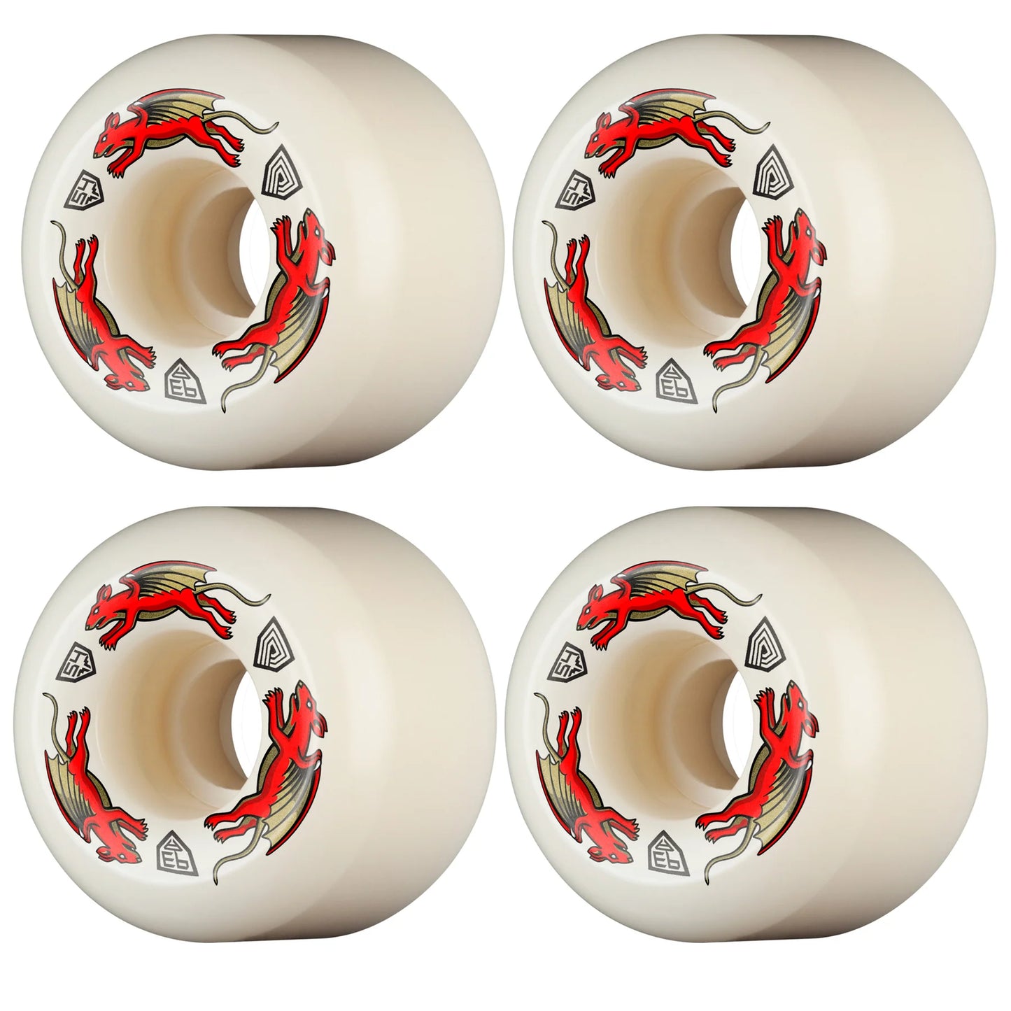 Powell Dragon Red Nano Rats AA2 54MM - Plus Skateboarding