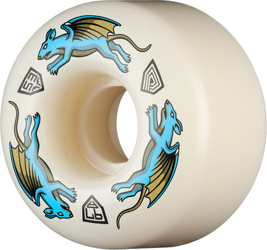 Powell Peralta Dragon Formula Blue Nano Rats AV4 97a 53mm x 34mm Wheels - Plus Skateboarding