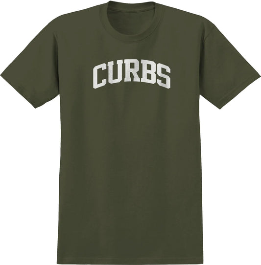 Real Skateboards Curbs T-Shirt (Military Green)