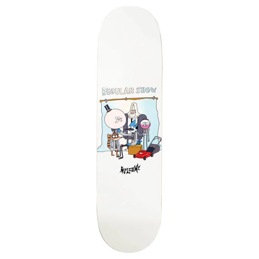 A Skateboard with the Regular Show characters in a group portrait
