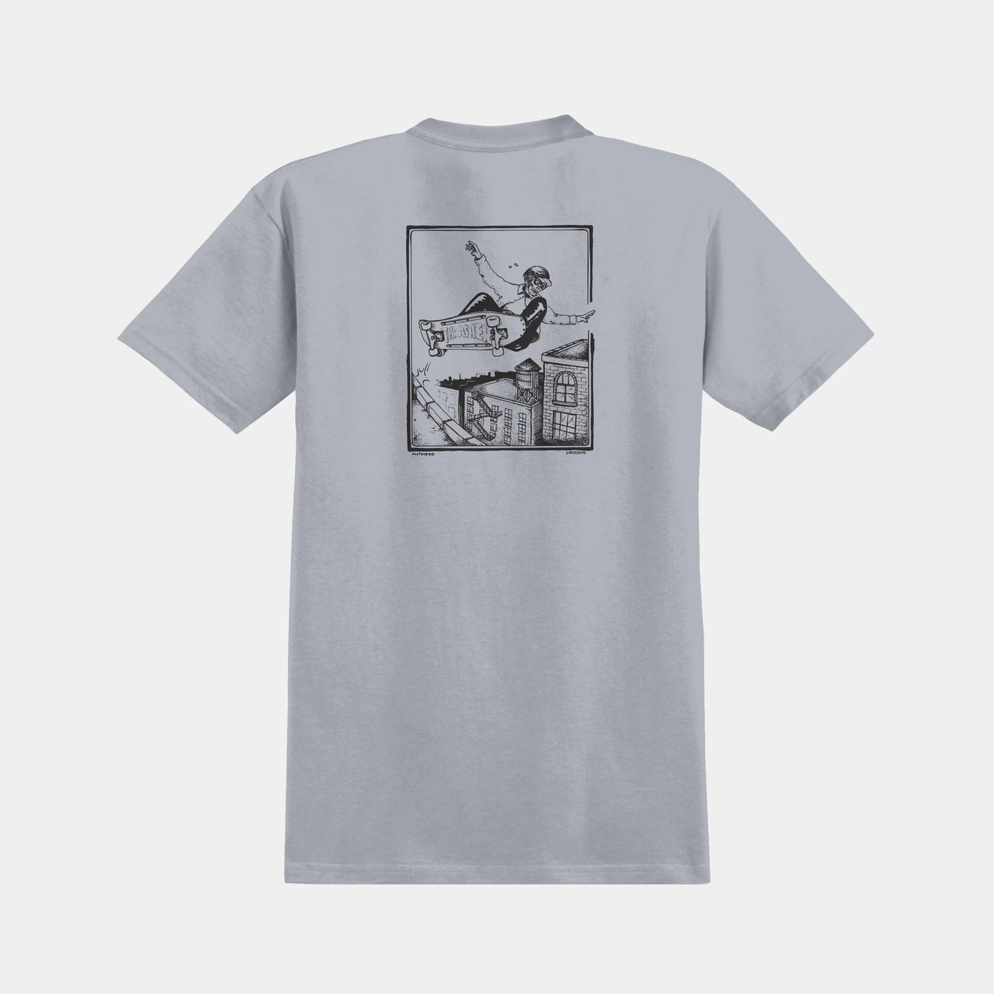 Anti Hero Phelps by Lance T Shirt (Asphalt) - Plus Skateboarding