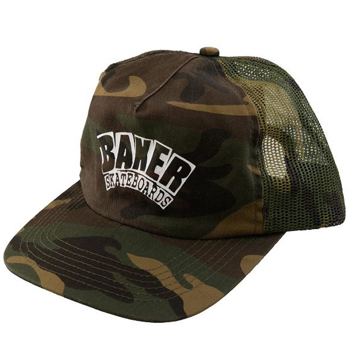 Baker Arch Logo Camo Trucker