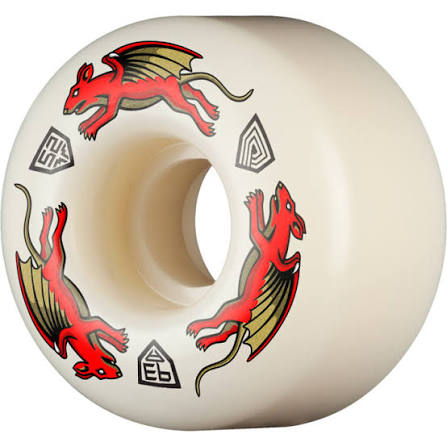 Powell Dragon Formula Red Nano Rats 93a 54mm x 34mm Wheels