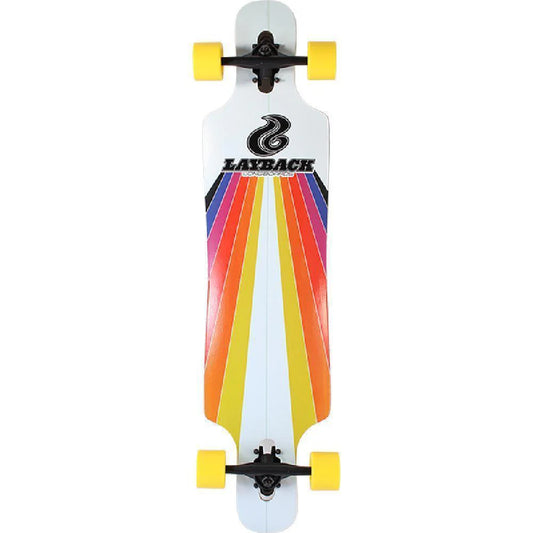 Layback Sun Stripe Drop Through Longboard Complete 9.5 x 40.0