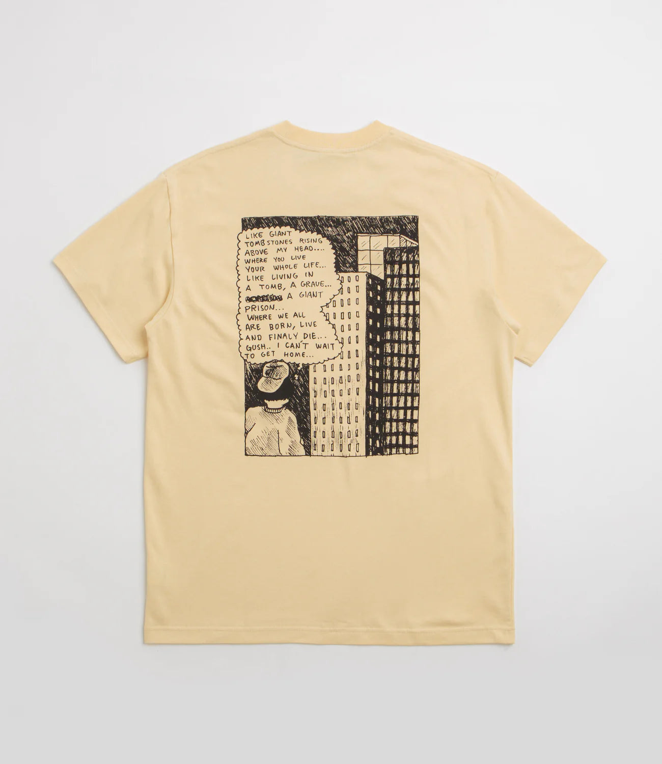 Polar Skate Co. Home Sweet Home Tee (Oatmeal) - Plus Skateboarding