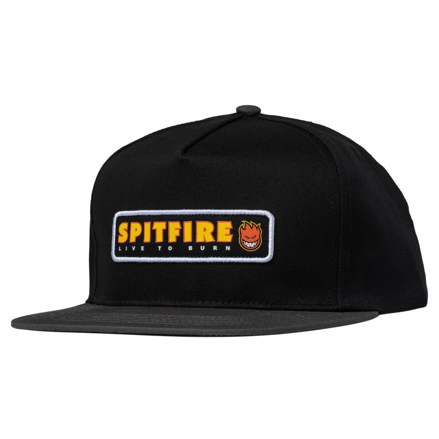 Spitfire Live To Burn Patch Snapback (Black/Charcoal)