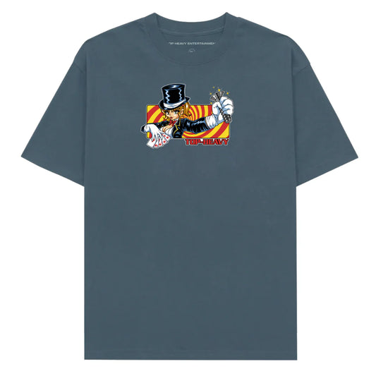 Top Heavy Sleight of Hand Tee (Slate) - Plus Skateboarding