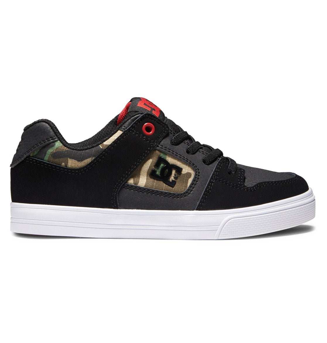 DC Pure Elastic Youth Black Camo Plus Skateboarding
